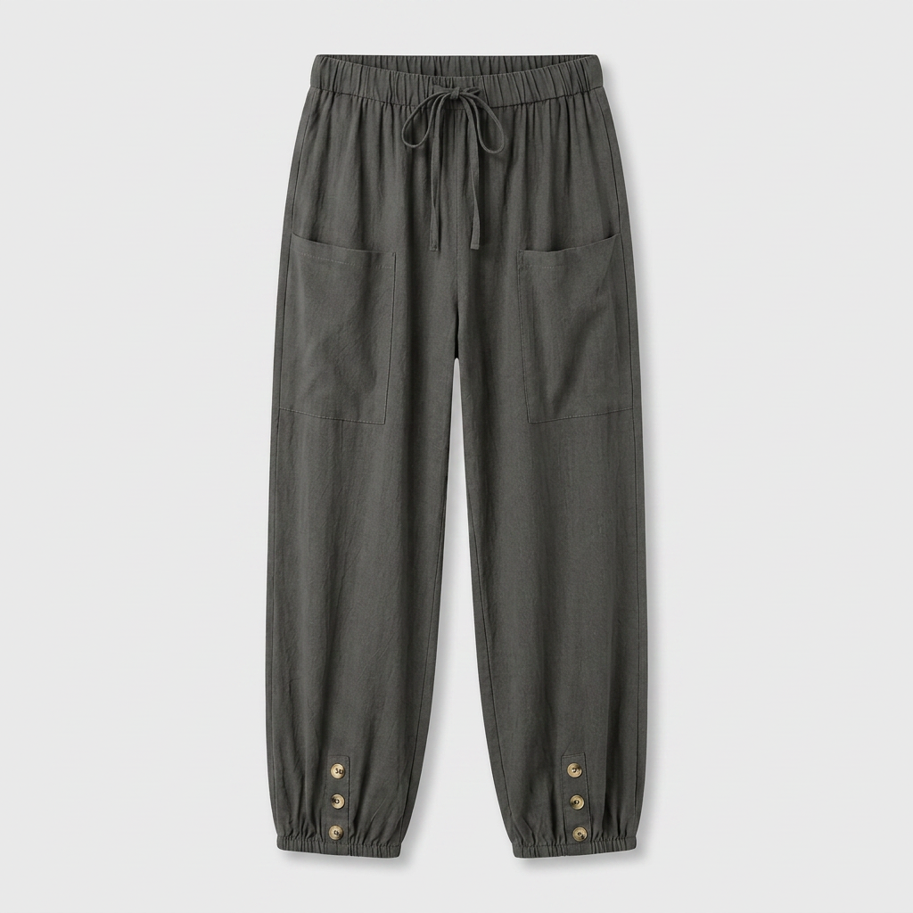 Pantalon Taille Haute Coupe Décontractée pour Femme
