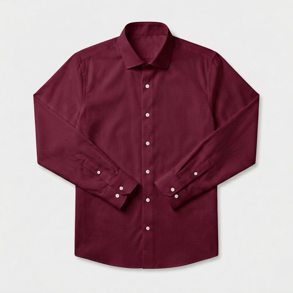 Chemise Habillée Manches Longues Coupe Ajustée pour Homme