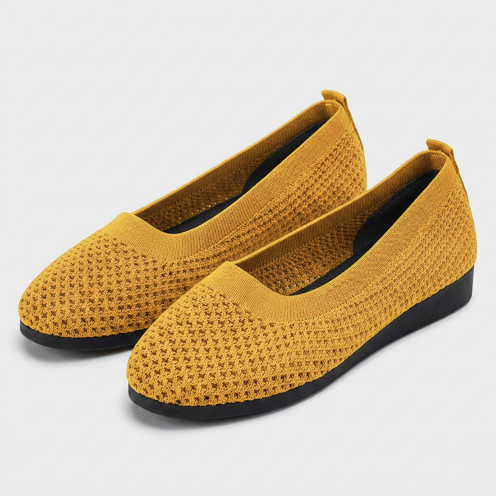 Ballerines Mesh Bout Rond Tricot Respirant pour Femme