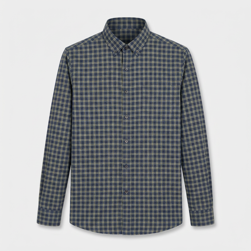 Chemise Carreaux Coupe Décontractée Col Classique pour Homme