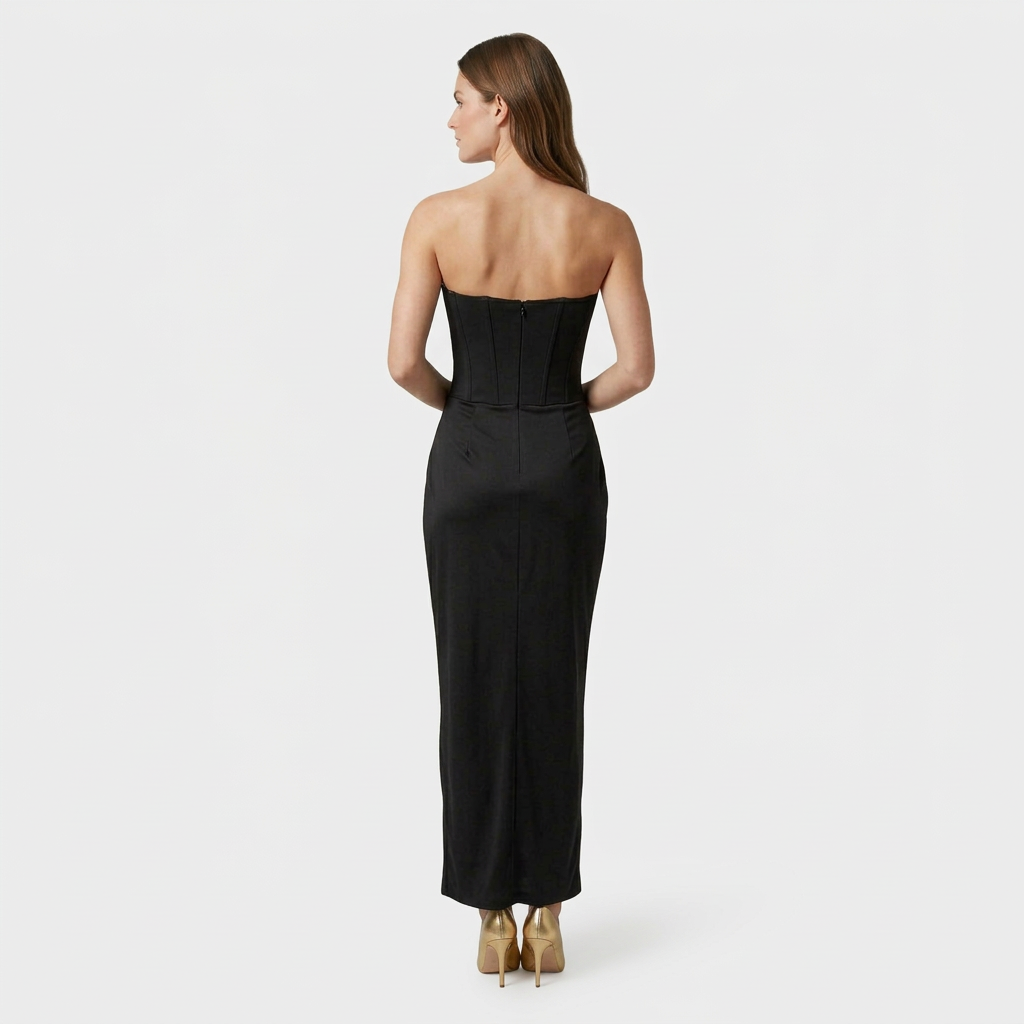 Robe Colonne Bretelles Fines Dos Échancré pour Femme