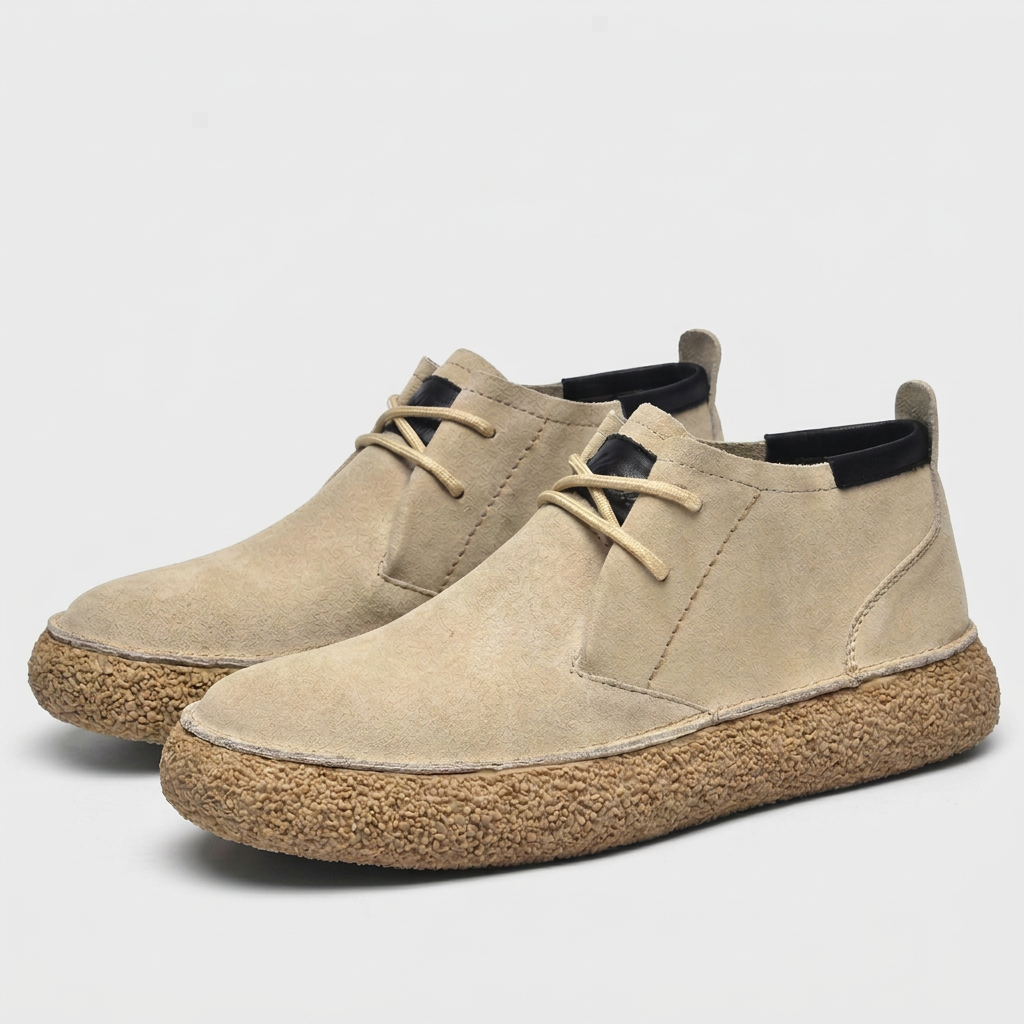 Mocassins Mi-Hauts à Lacets Semelle Texturée Tige Structurée pour Femme