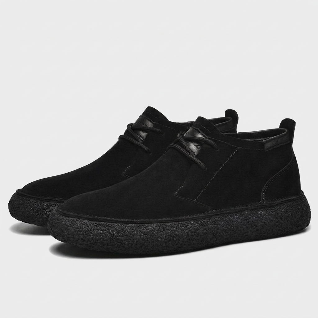 Mocassins Mi-Hauts à Lacets Semelle Texturée Tige Structurée pour Femme