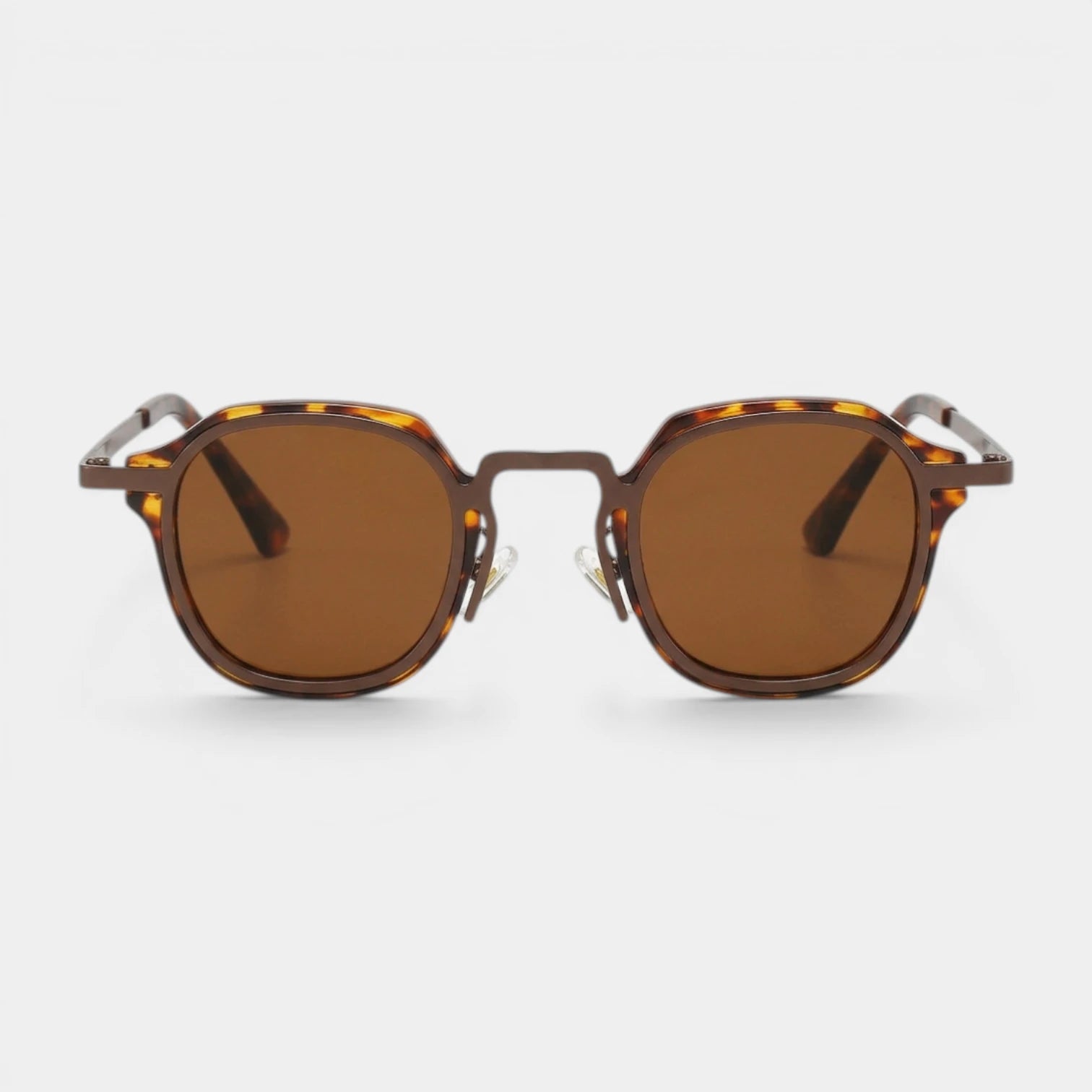 Lunettes Rondes Pont Métallique Verres Dégradés pour Homme
