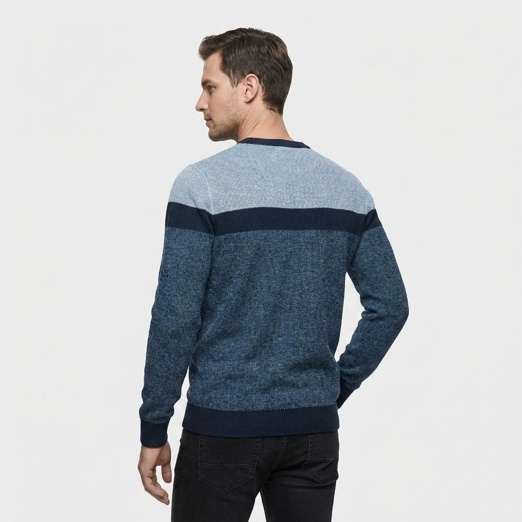 Pull Coton Léger Maille Fine Col Rond pour Homme