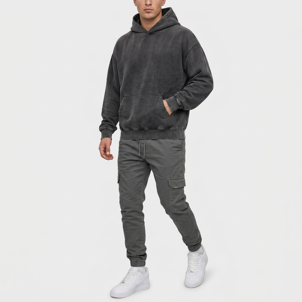 Men's Slim Fit Adjustable Waist Cargo Jogger Pants