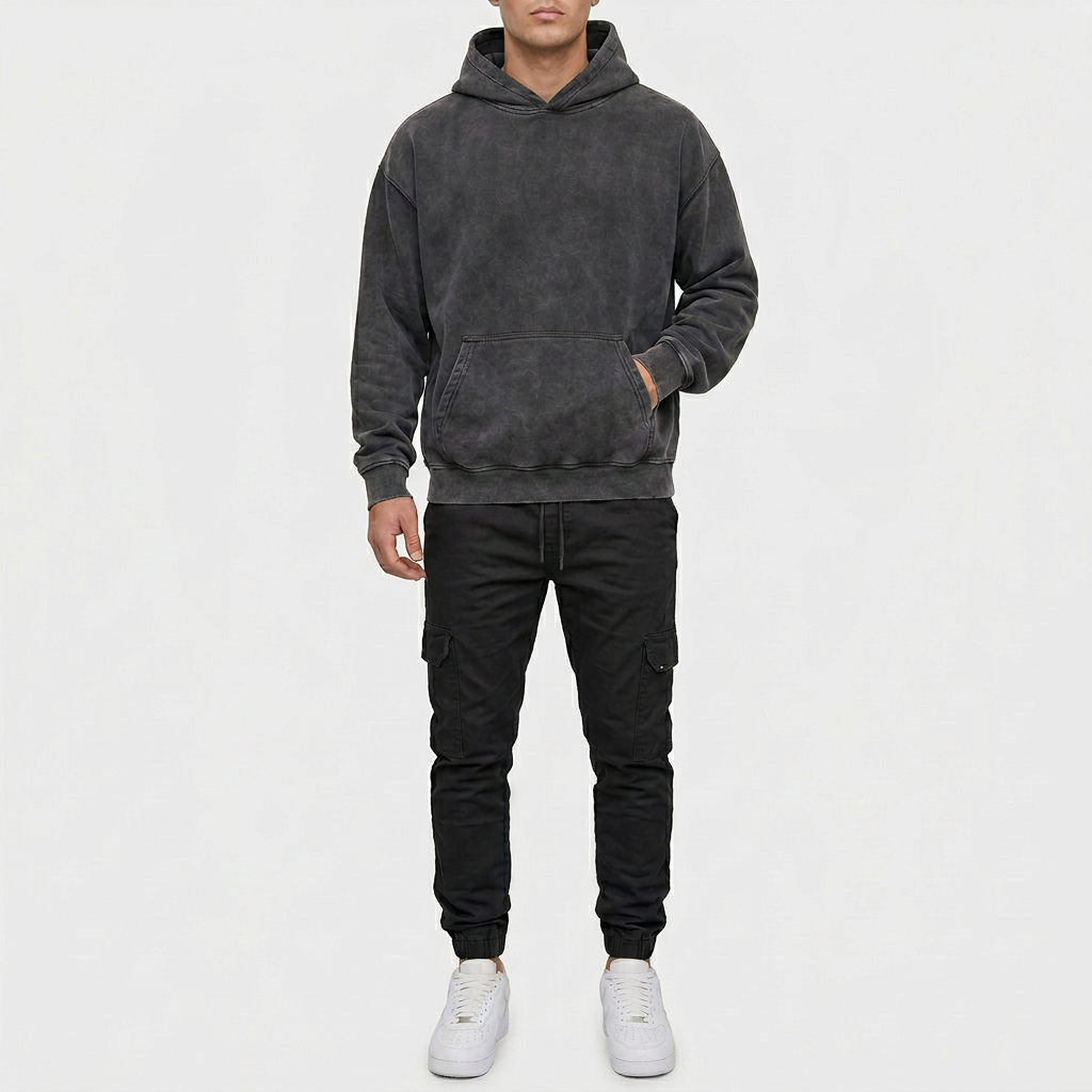 Pantalon Cargo Jogger Coupe Slim Taille Ajustable pour Homme