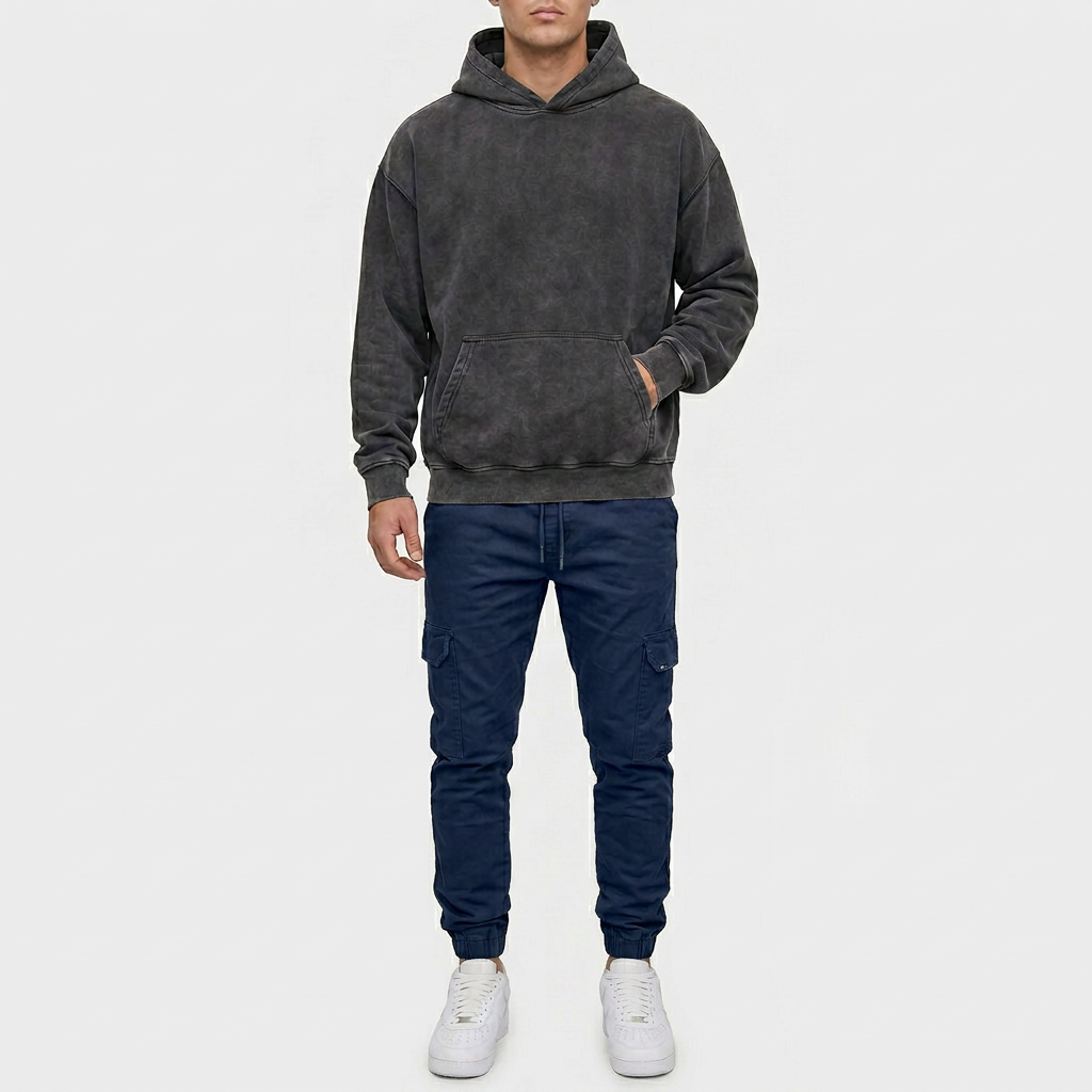 Men's Slim Fit Adjustable Waist Cargo Jogger Pants