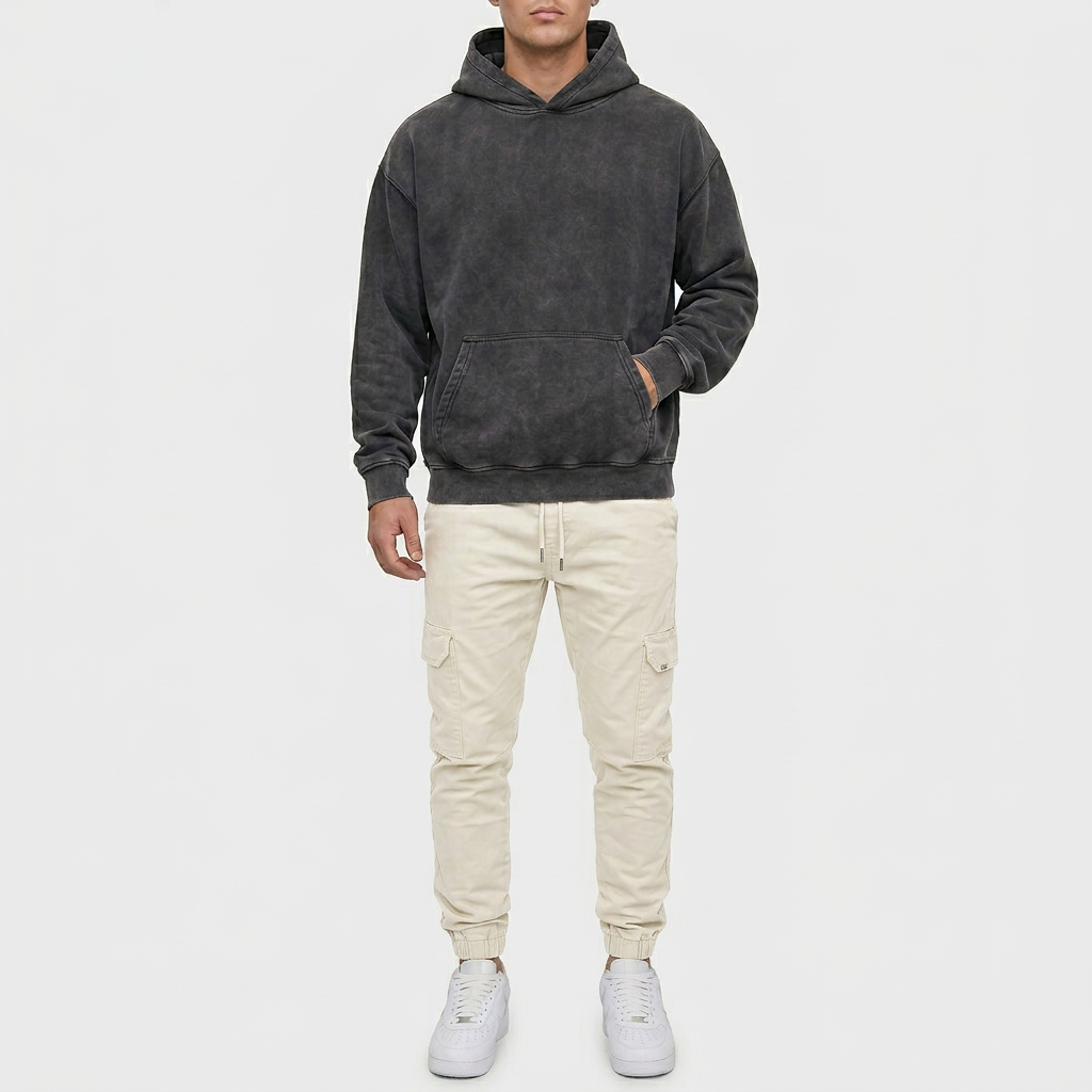 Pantalon Cargo Jogger Coupe Slim Taille Ajustable pour Homme