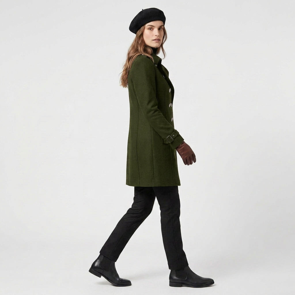 Trenchcoat Long Élégant Coupe Classique pour Femme