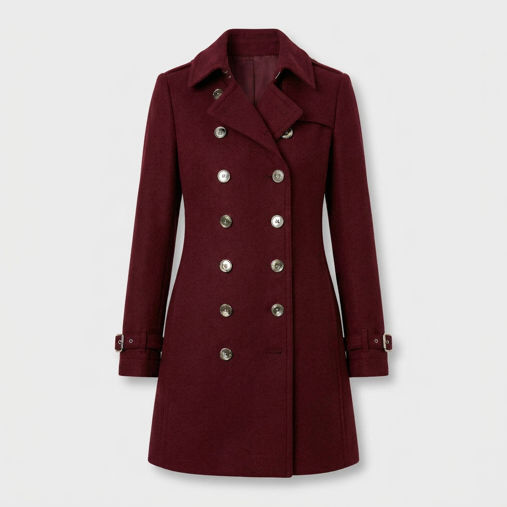 Trenchcoat Long Élégant Coupe Classique pour Femme