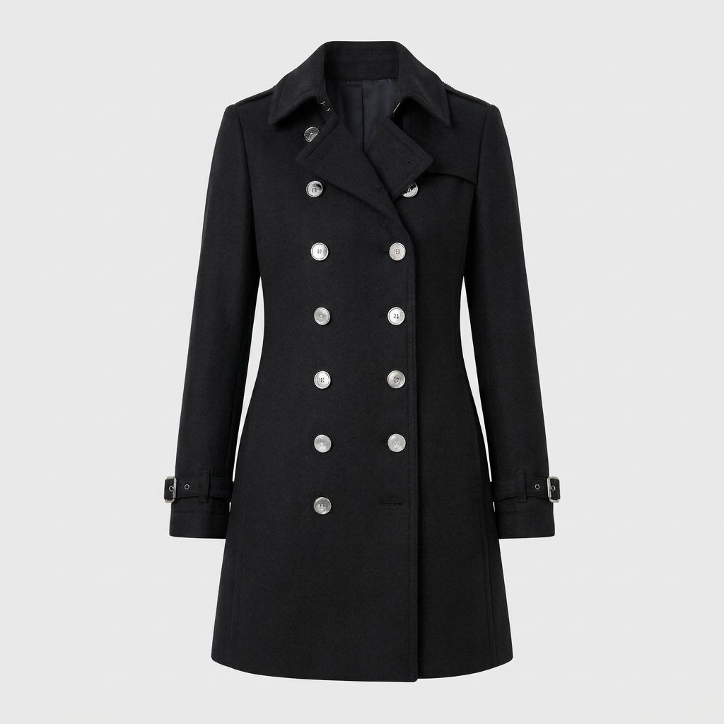 Trenchcoat Long Élégant Coupe Classique pour Femme
