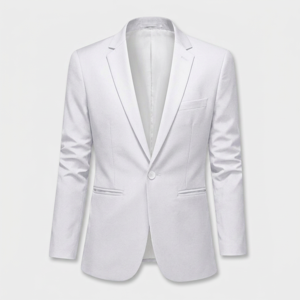 Blazer Élégant Coupe Moderne Épaules Structurées pour Homme