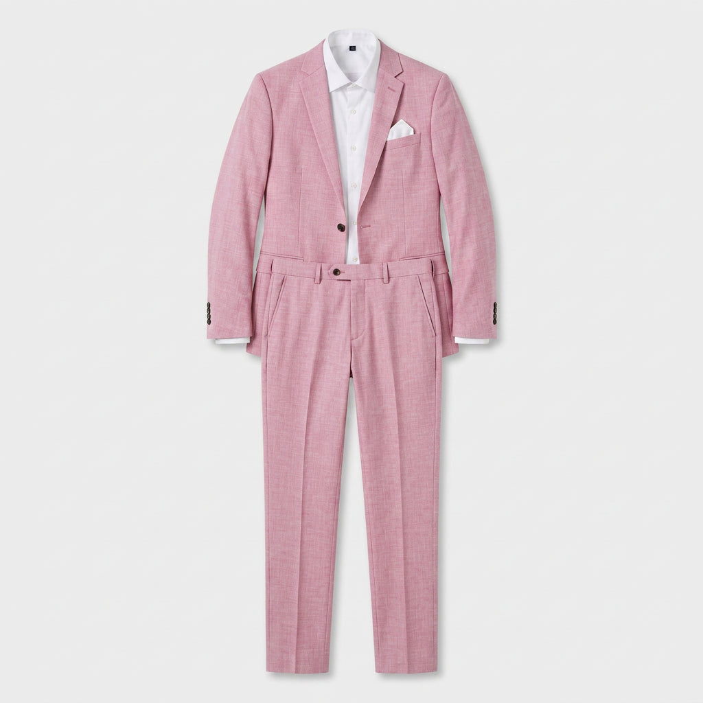 Ensemble Tailleur Blazer Croisé Pantalon Slim pour Homme