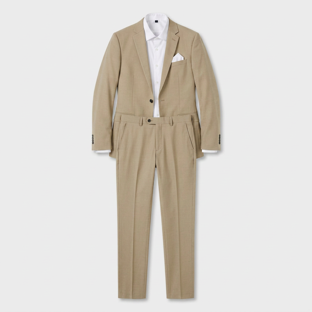 Ensemble Tailleur Blazer Croisé Pantalon Slim pour Homme