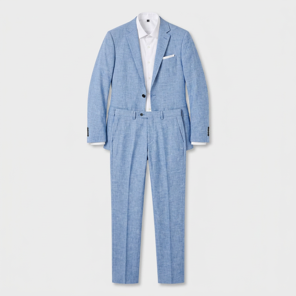 Ensemble Tailleur Blazer Croisé Pantalon Slim pour Homme