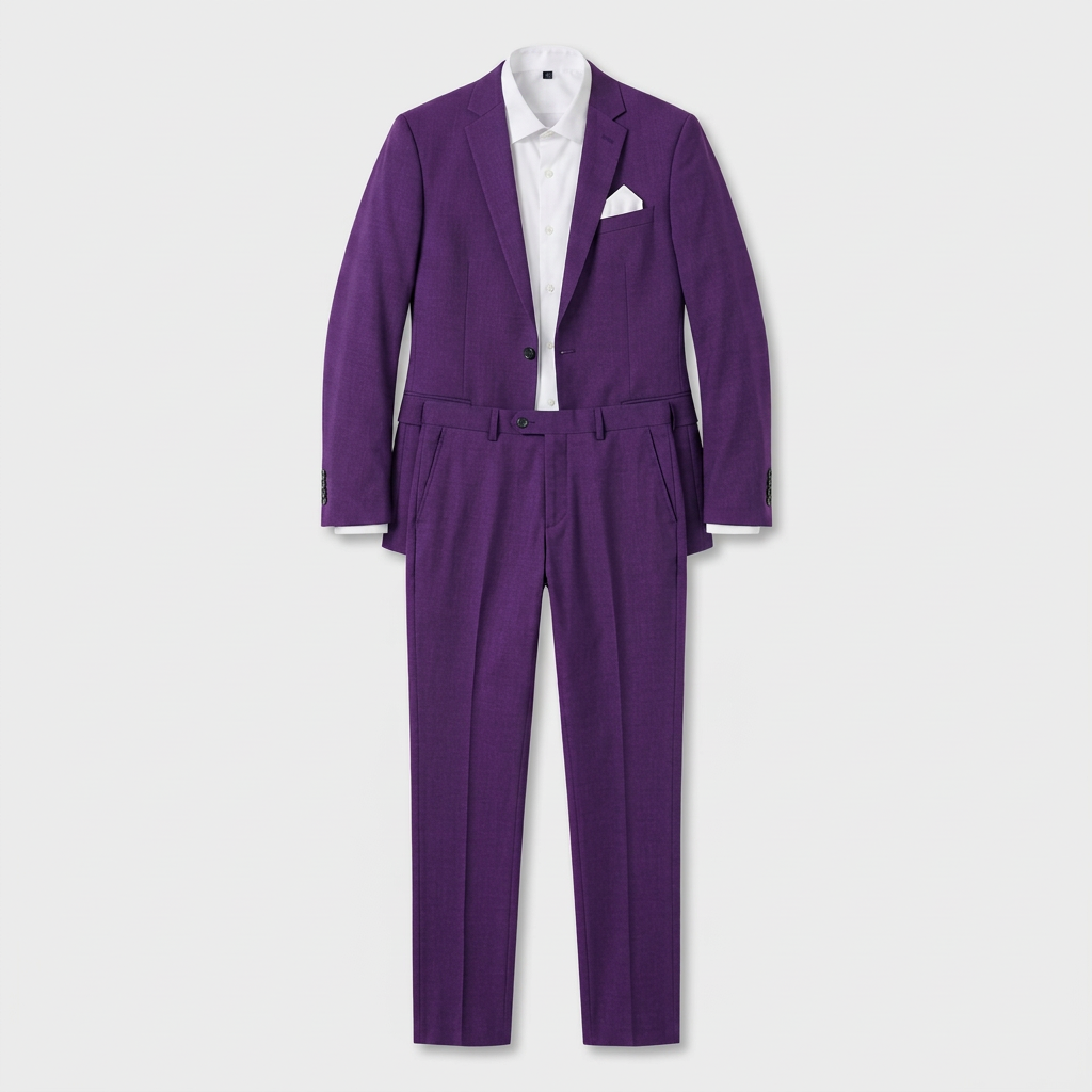 Ensemble Tailleur Blazer Croisé Pantalon Slim pour Homme