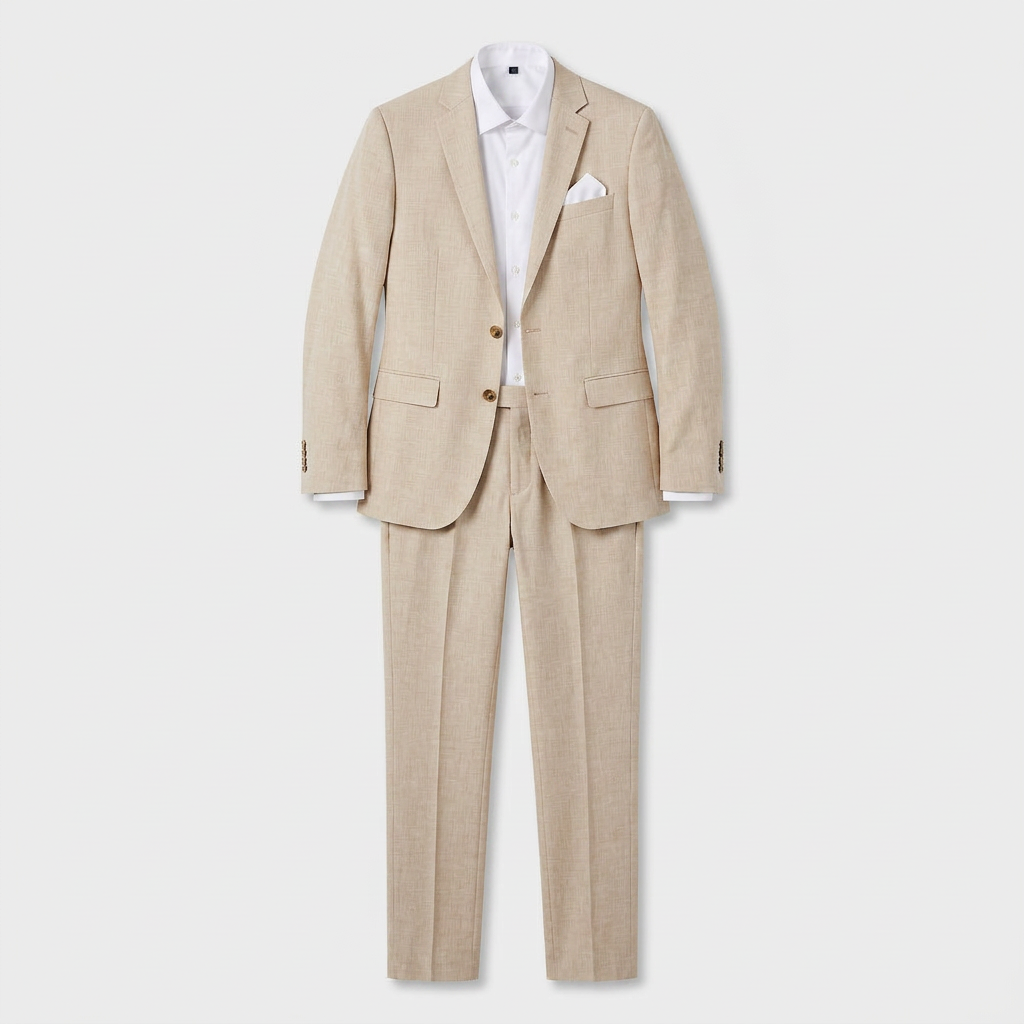 Ensemble Tailleur Blazer Croisé Pantalon Slim pour Homme