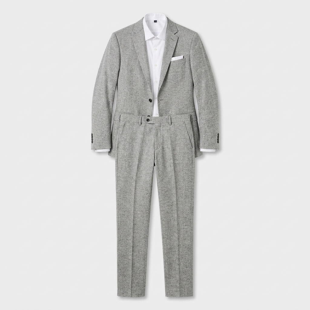 Ensemble Tailleur Blazer Croisé Pantalon Slim pour Homme