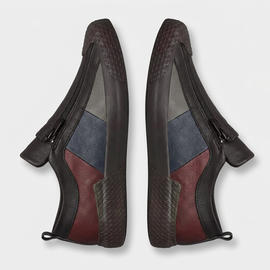 Sneakers Slip-On Multi-Panneaux Fermeture Zippée pour Homme