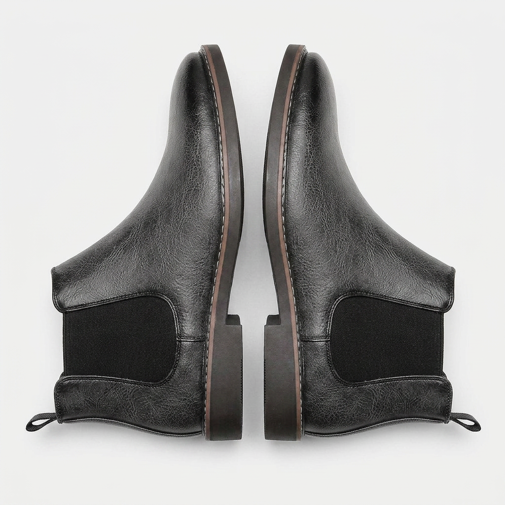 Bottines Chelsea Imperméables Empiècements Élastiques pour Homme
