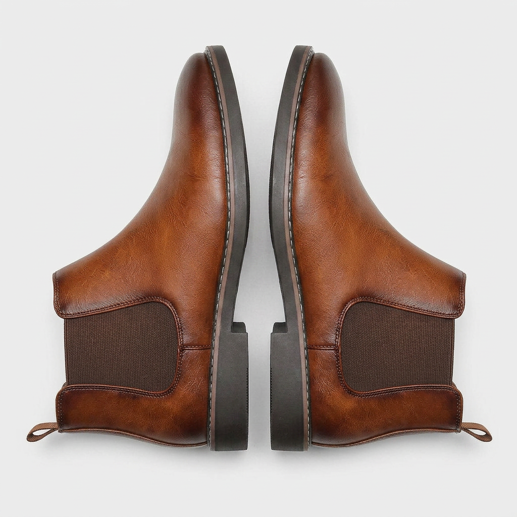 Bottines Chelsea Imperméables Empiècements Élastiques pour Homme