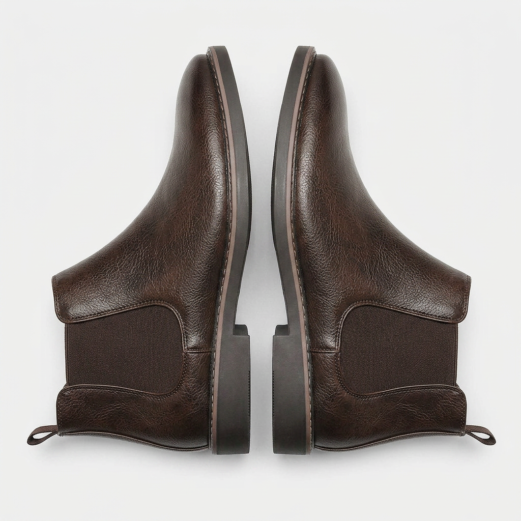 Bottines Chelsea Imperméables Empiècements Élastiques pour Homme