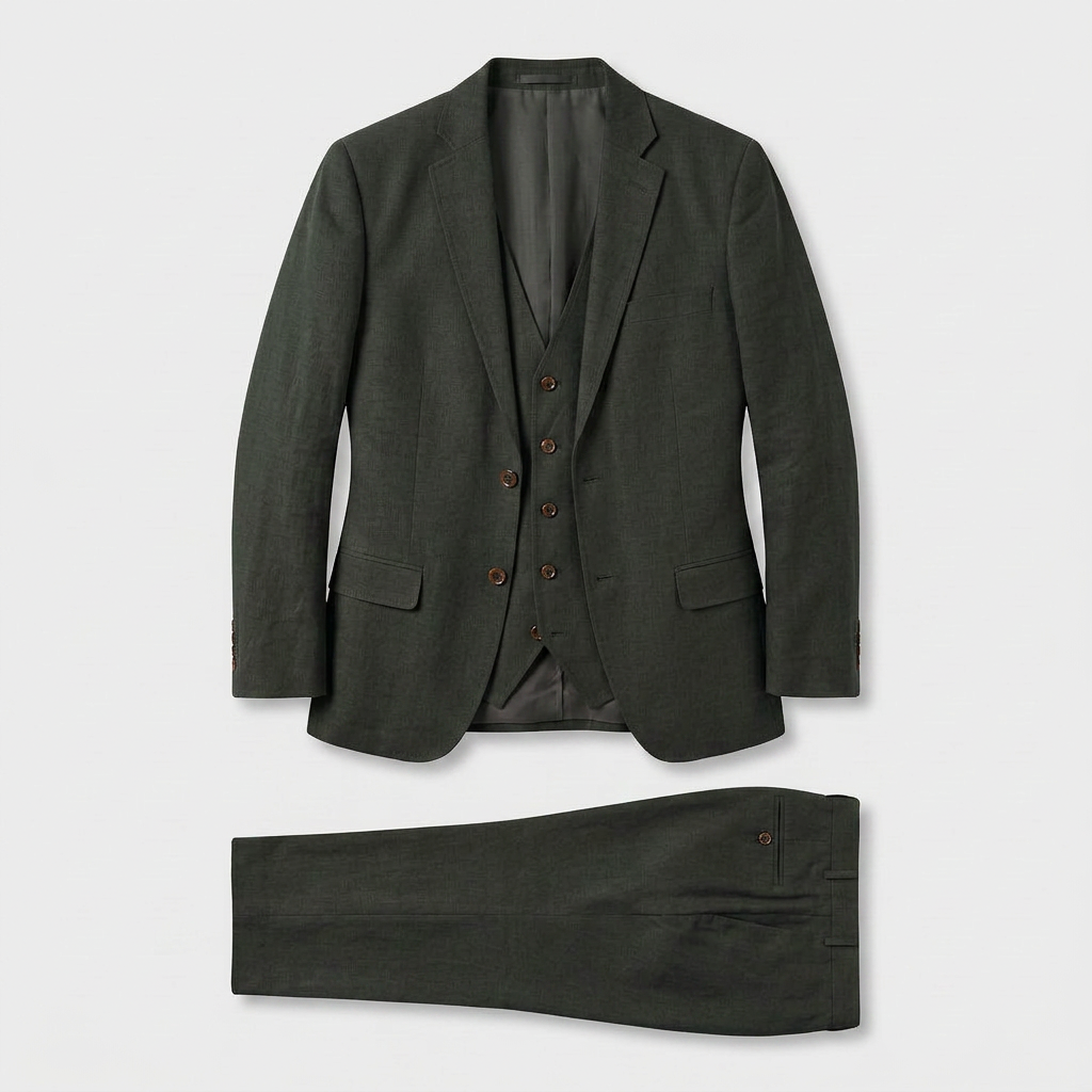 Ensemble Tailleur Trois Pièces Blazer Croisé pour Homme