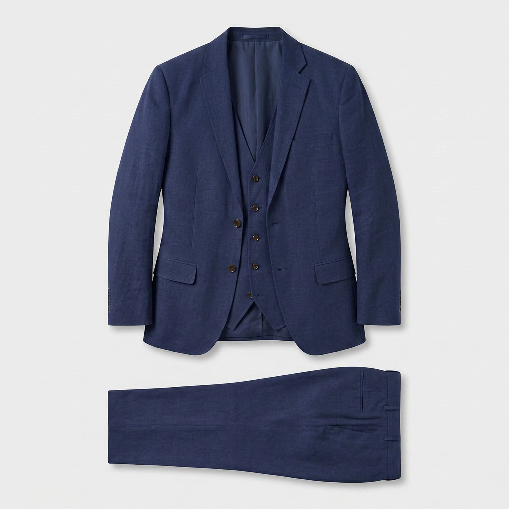 Ensemble Tailleur Trois Pièces Blazer Croisé pour Homme