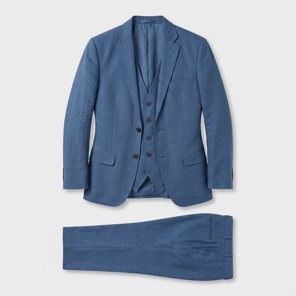 Ensemble Tailleur Trois Pièces Blazer Croisé pour Homme
