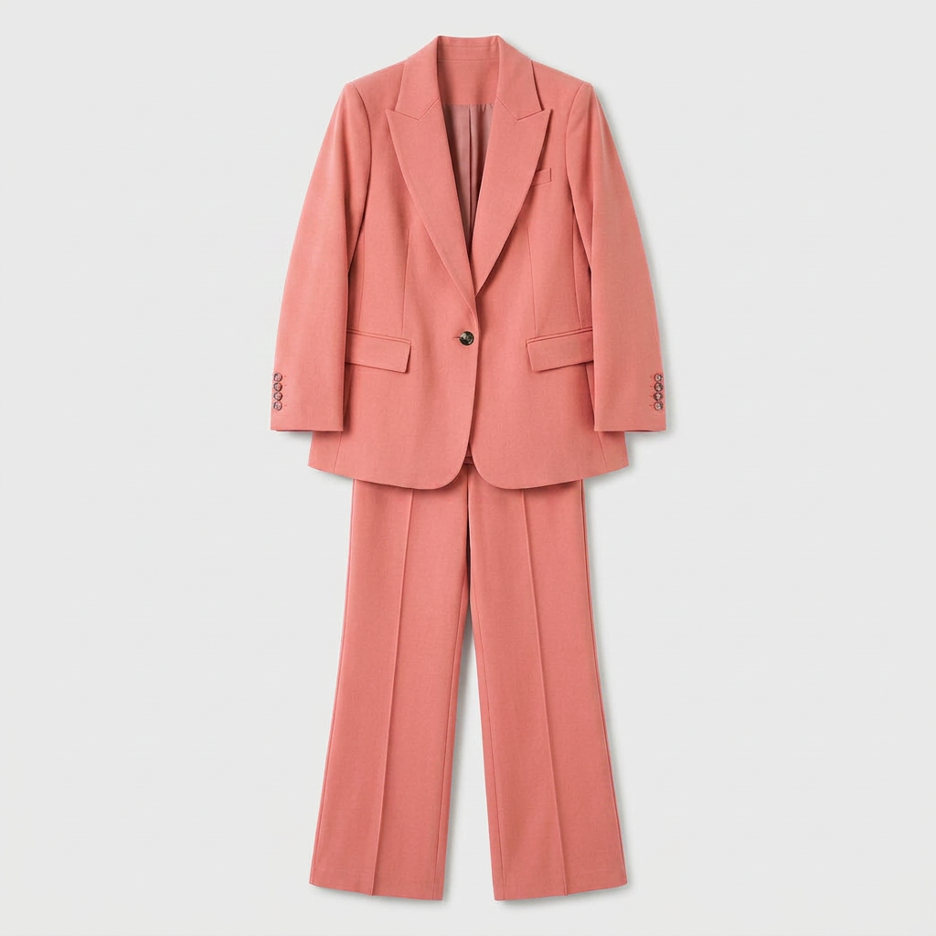 Costume Blazer Deux Pièces Coupe Structurée pour Femme