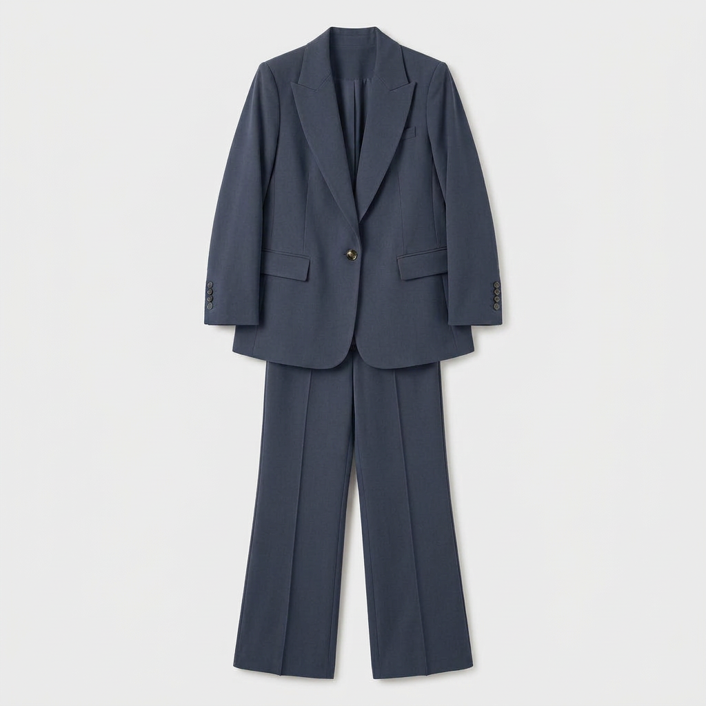 Costume Blazer Deux Pièces Coupe Structurée pour Femme