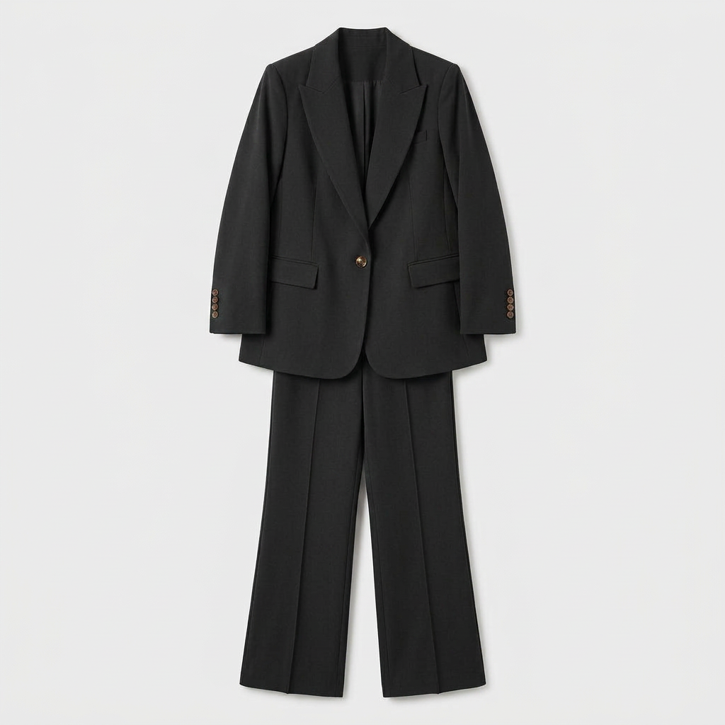 Costume Blazer Deux Pièces Coupe Structurée pour Femme