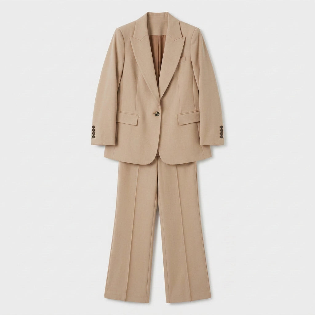 Costume Blazer Deux Pièces Coupe Structurée pour Femme