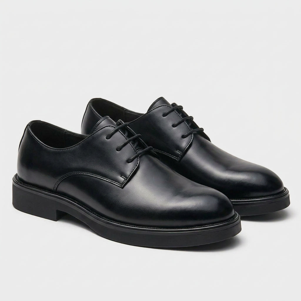 Chaussures de Ville en Cuir Pleine Fleur Couture Blake Bout Rond pour Homme