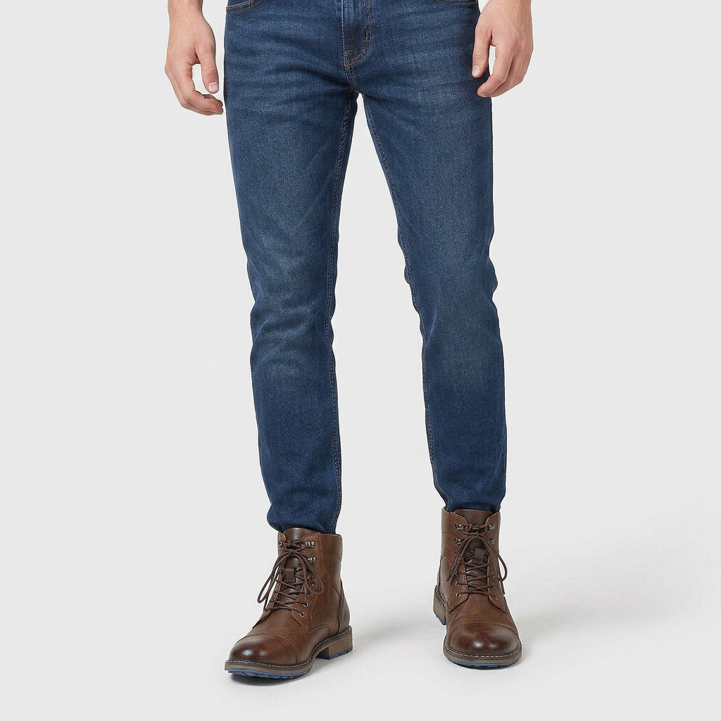 Bottines Cuir Lacées Style Vintage pour Homme