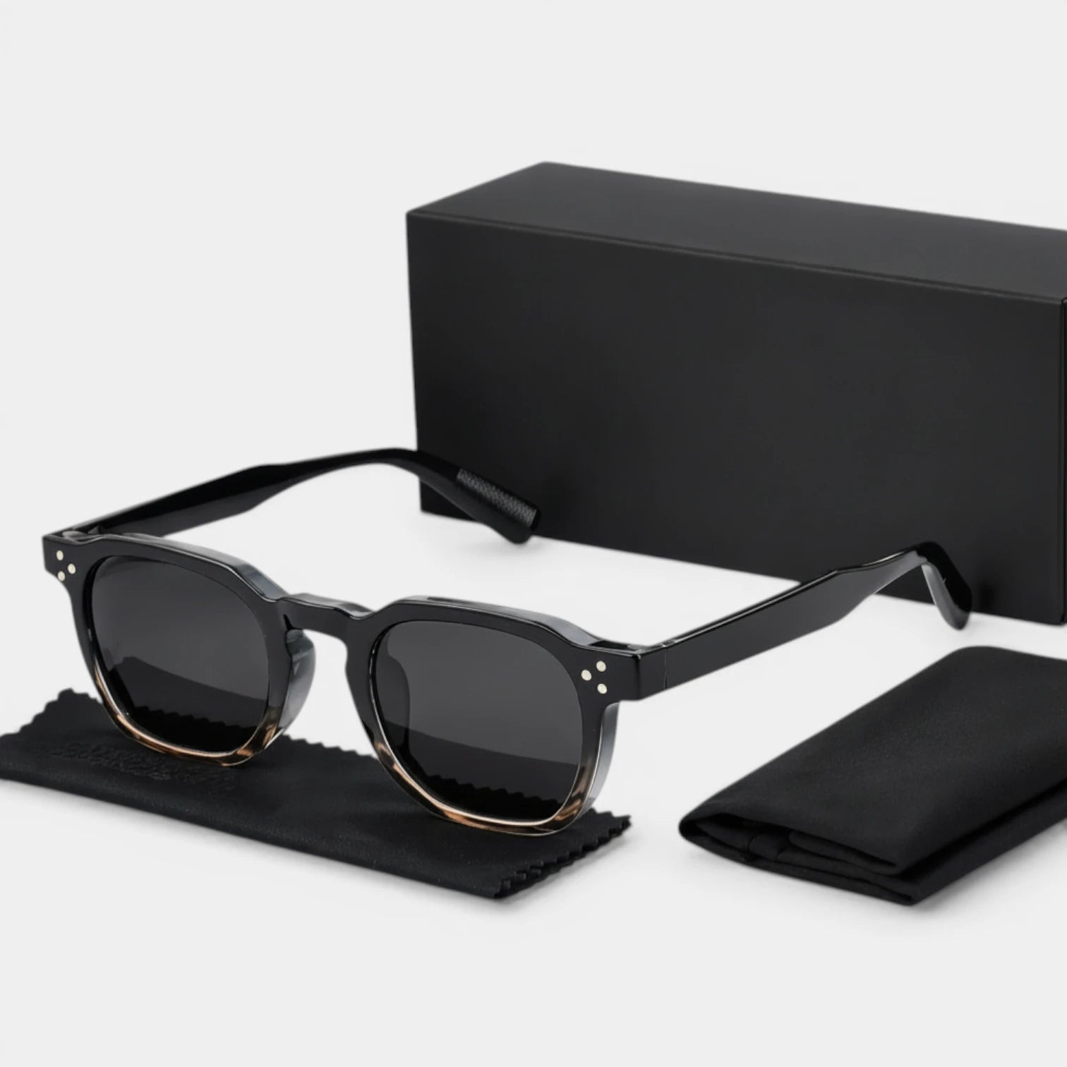 Lunettes Carrées Monture Épaisse Verres Teintés pour Homme