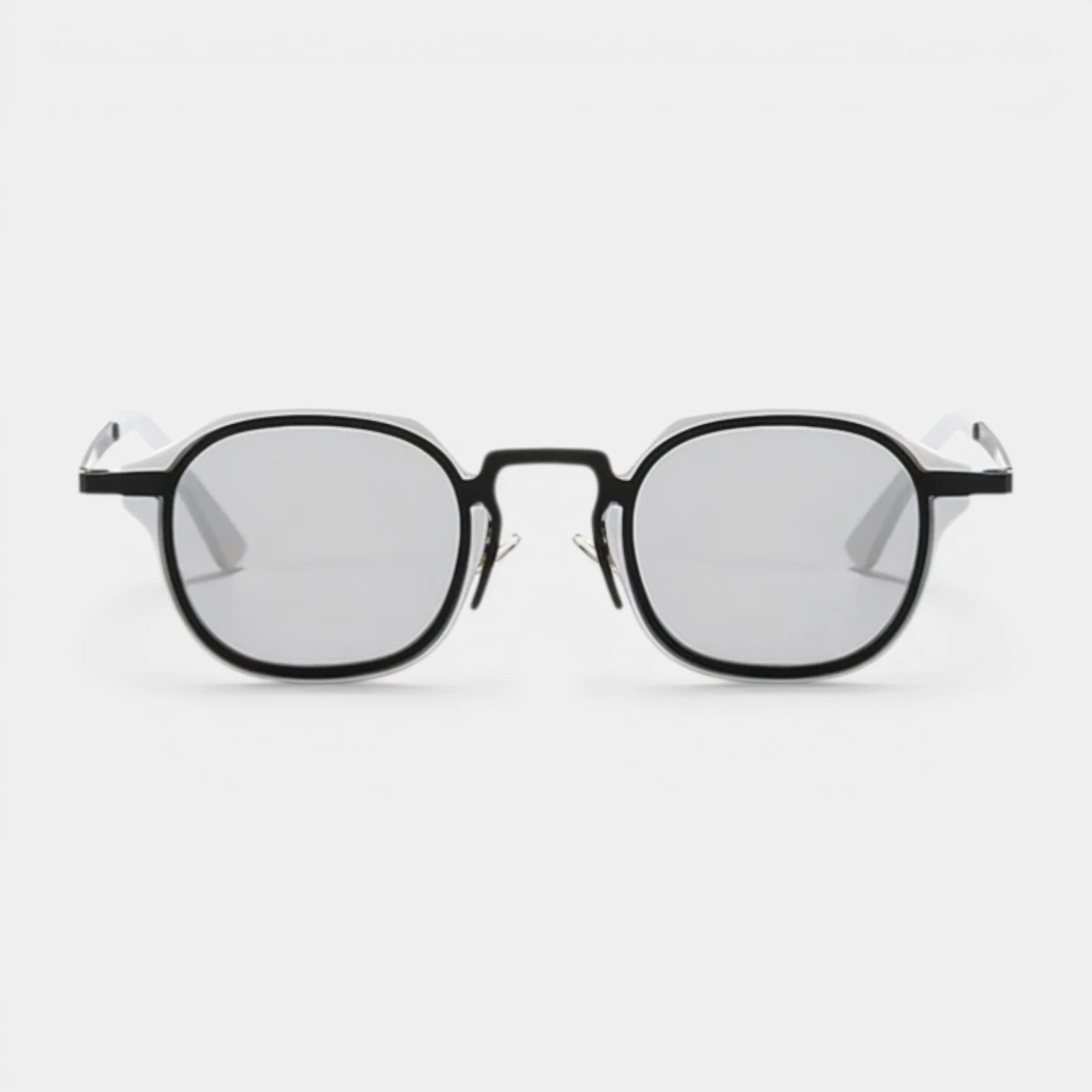 Lunettes Rondes Pont Métallique Verres Dégradés pour Homme