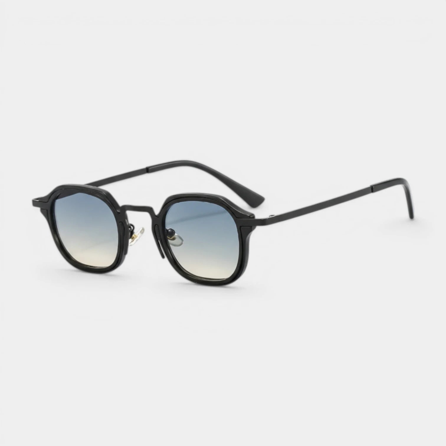 Lunettes Rondes Pont Métallique Verres Dégradés pour Homme