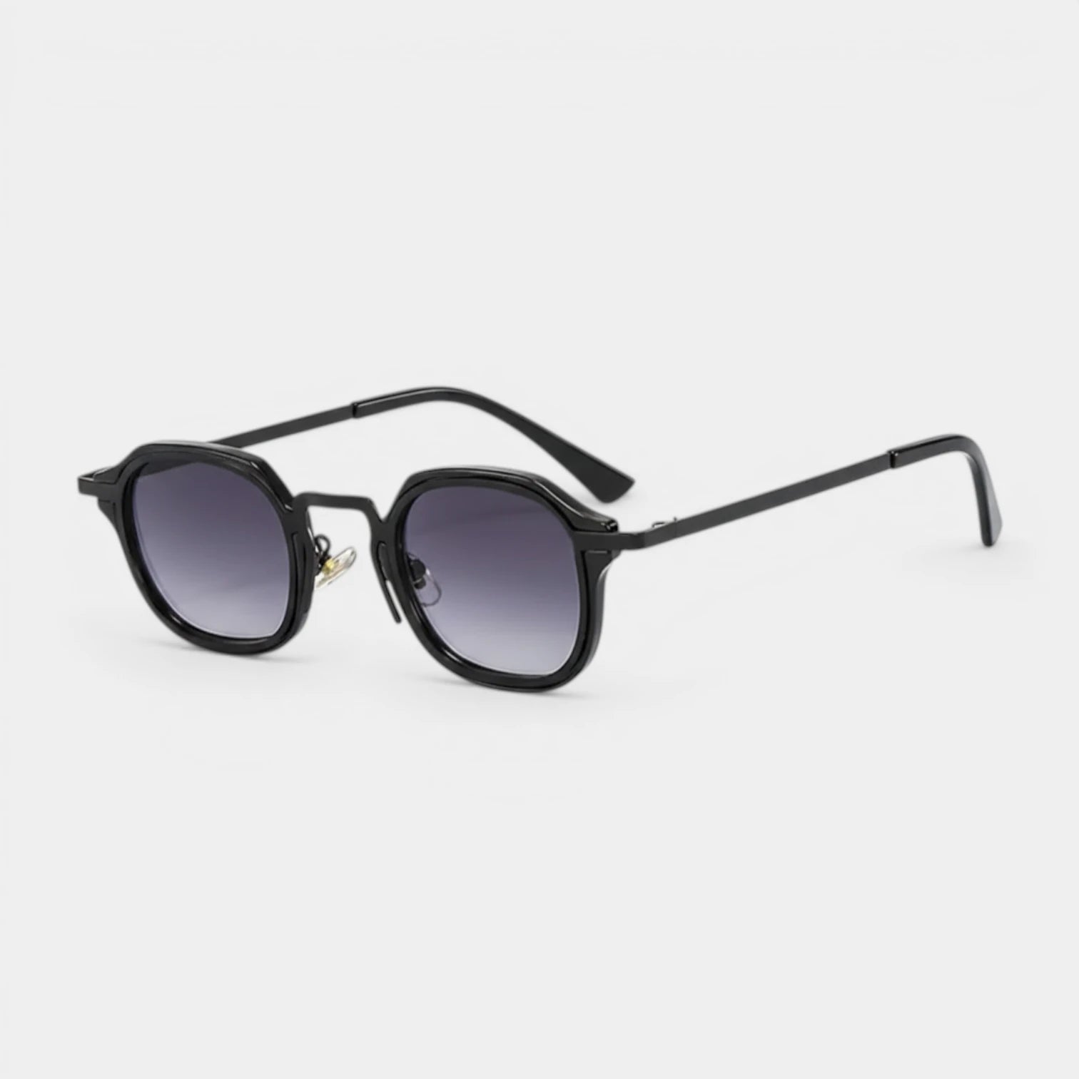 Lunettes Rondes Pont Métallique Verres Dégradés pour Homme