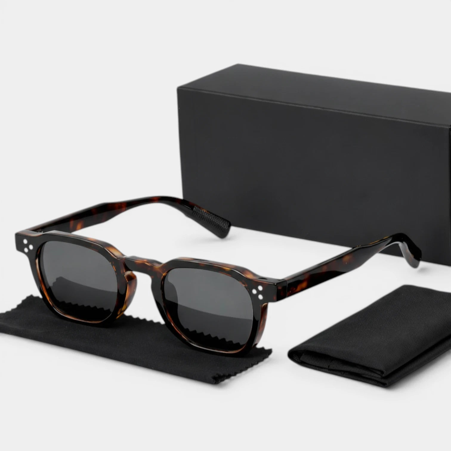 Lunettes Carrées Monture Épaisse Verres Teintés pour Homme