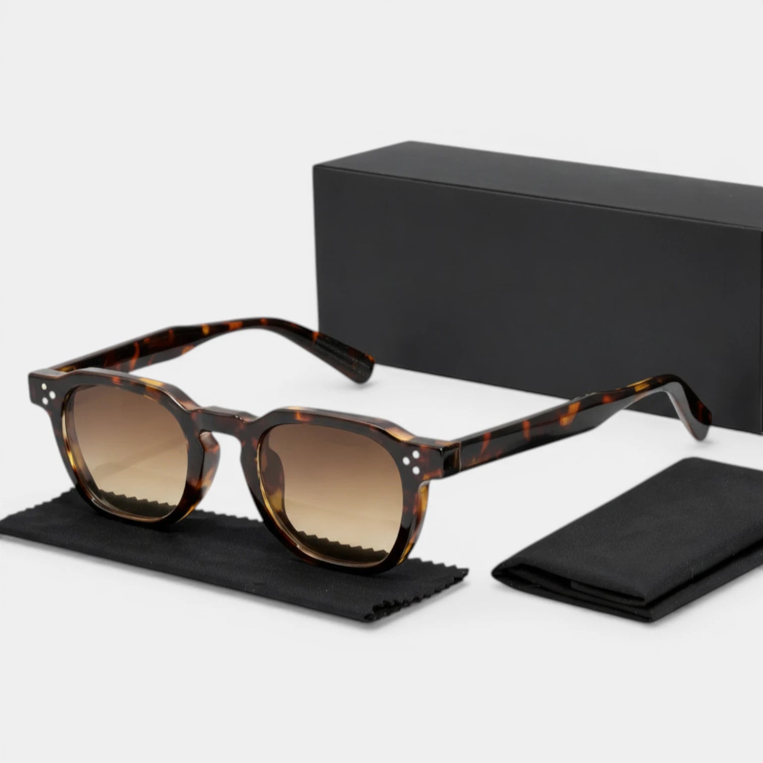 Lunettes Carrées Monture Épaisse Verres Teintés pour Homme
