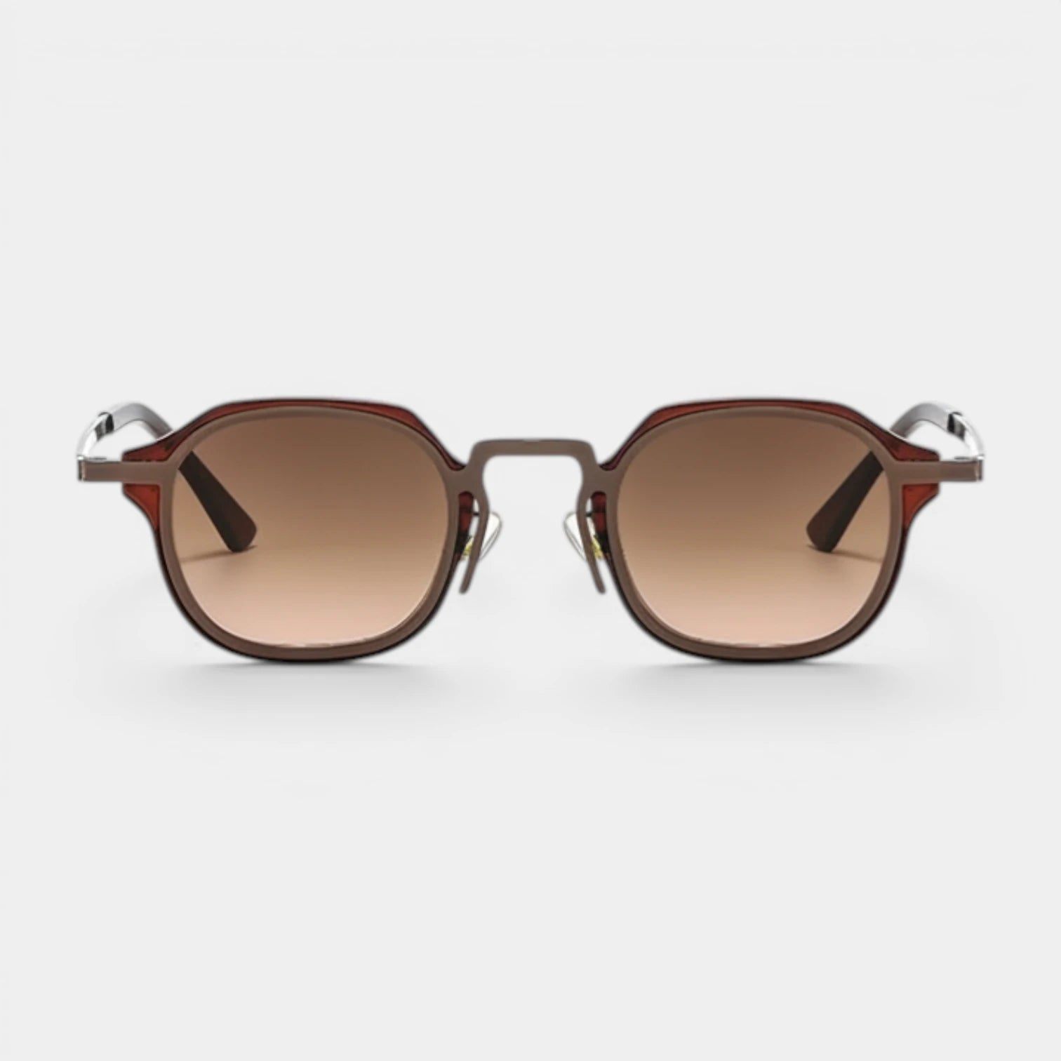Lunettes Rondes Pont Métallique Verres Dégradés pour Homme