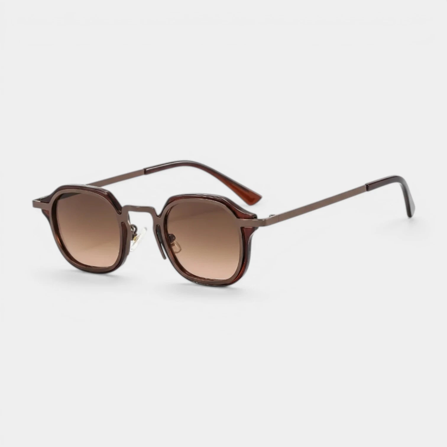 Lunettes Rondes Pont Métallique Verres Dégradés pour Homme