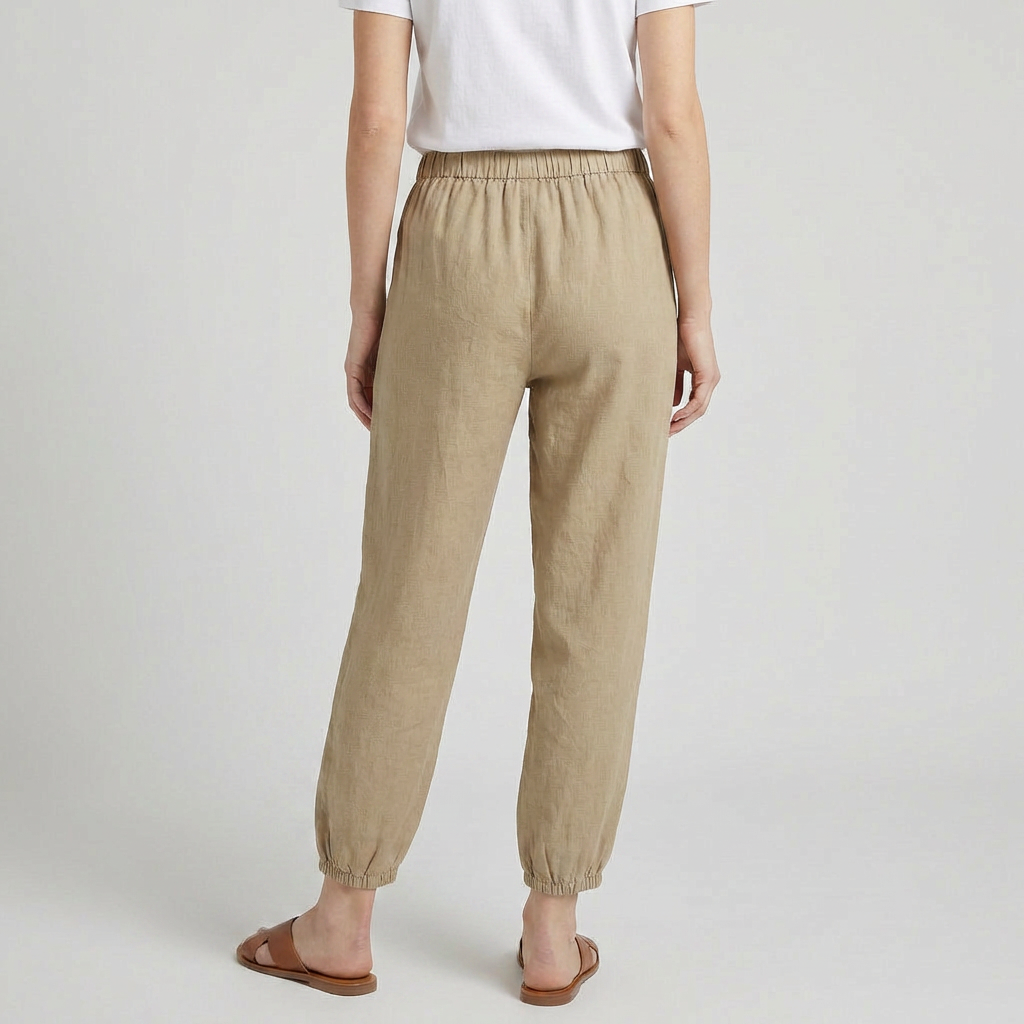 Pantalon Taille Haute Coupe Décontractée pour Femme