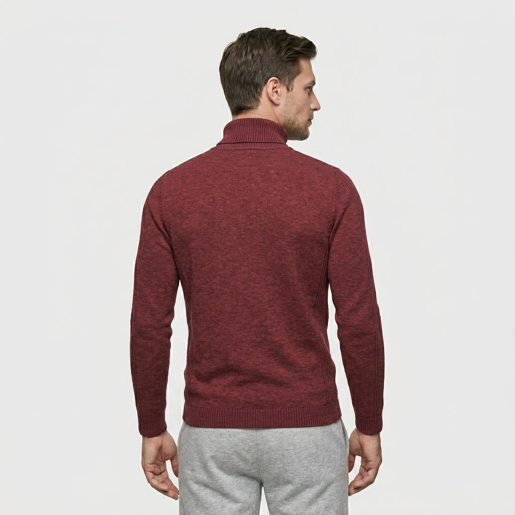 Pull Maille Épaisse Col Montant pour Homme