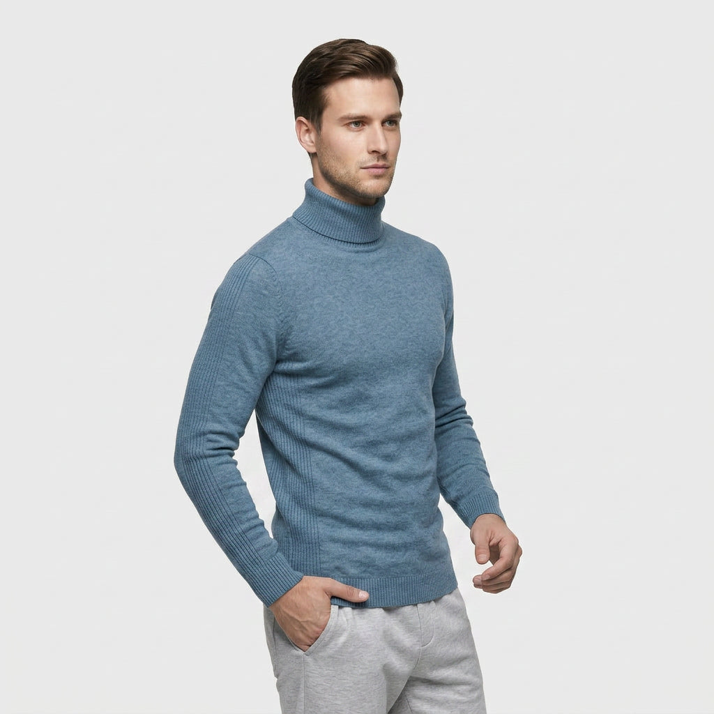 Pull Maille Épaisse Col Montant pour Homme