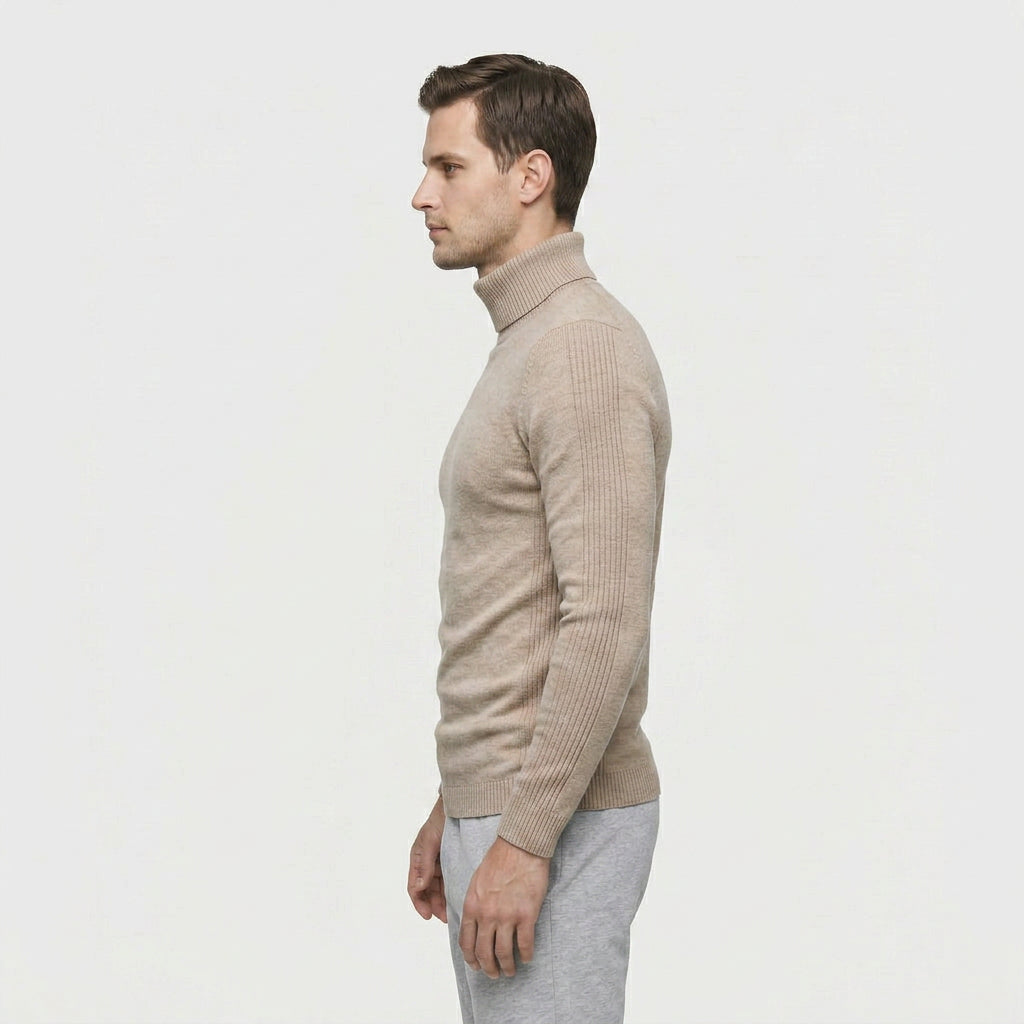Pull Maille Épaisse Col Montant pour Homme