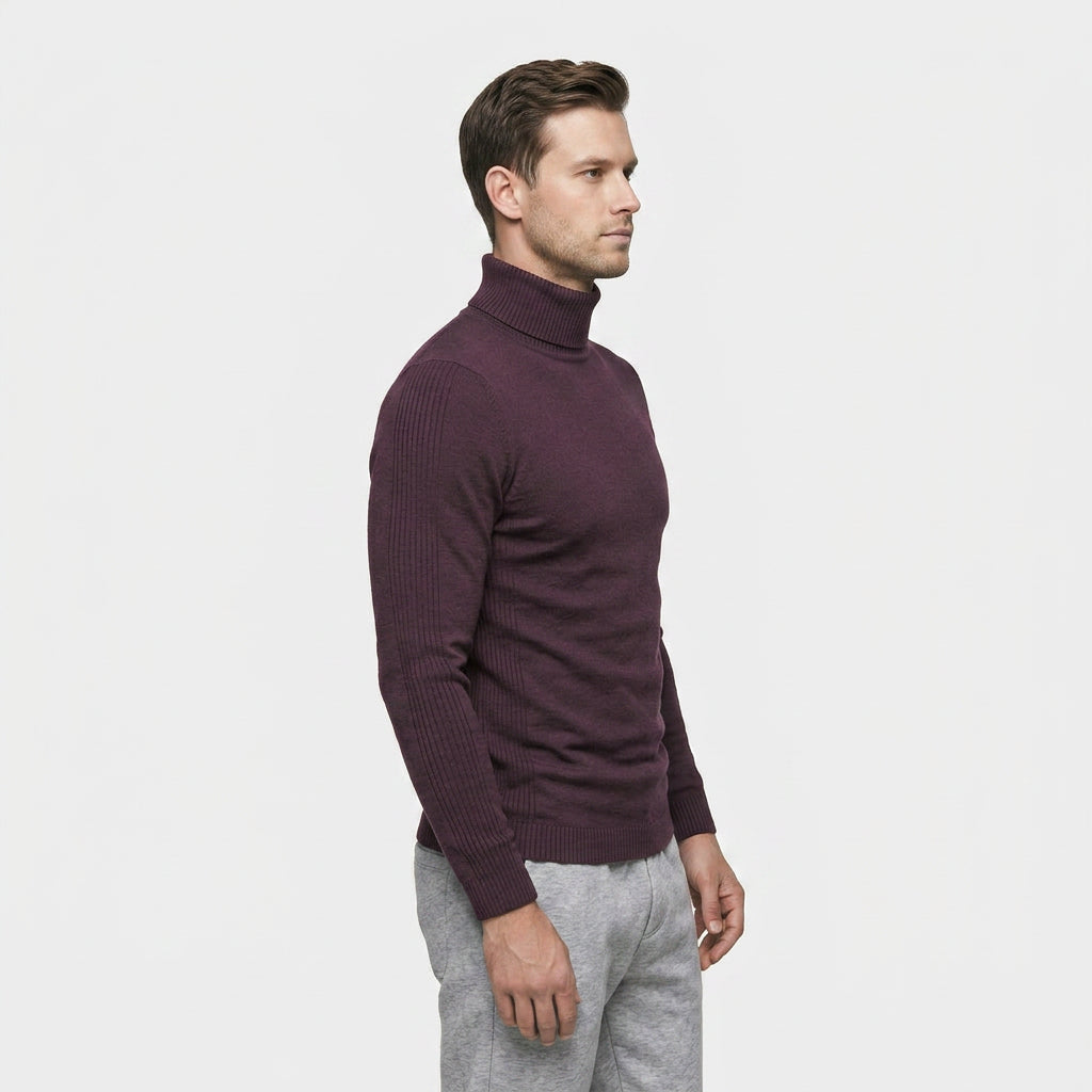 Pull Maille Épaisse Col Montant pour Homme
