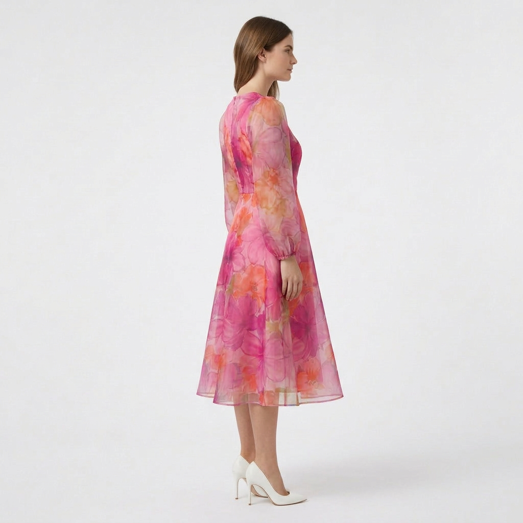 Women's Flared Floral Dress